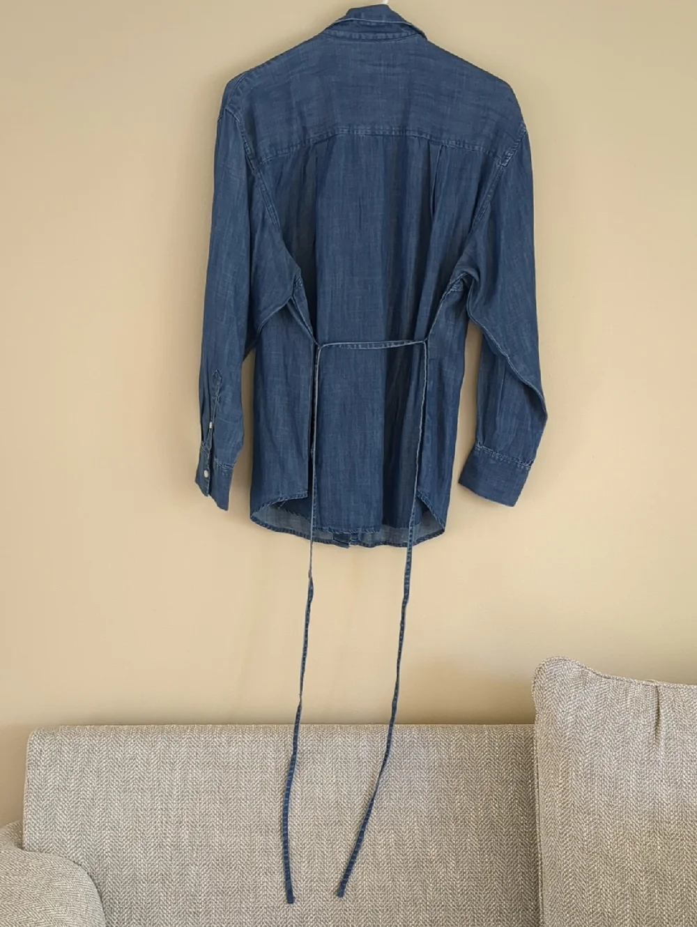 NWT XS Banana Republic Factory Blue Long Sleeve Button Up Shirt Top